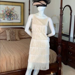 St John one of a kind fringe knit dress NWOT